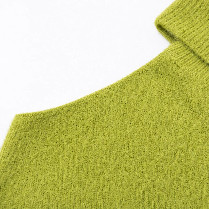 Wearbella – Bow Lace Patchwork Cold-Shoulder Sweater