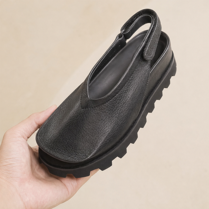 Wearbella – Lug Sole Slingback Loafer Flats
