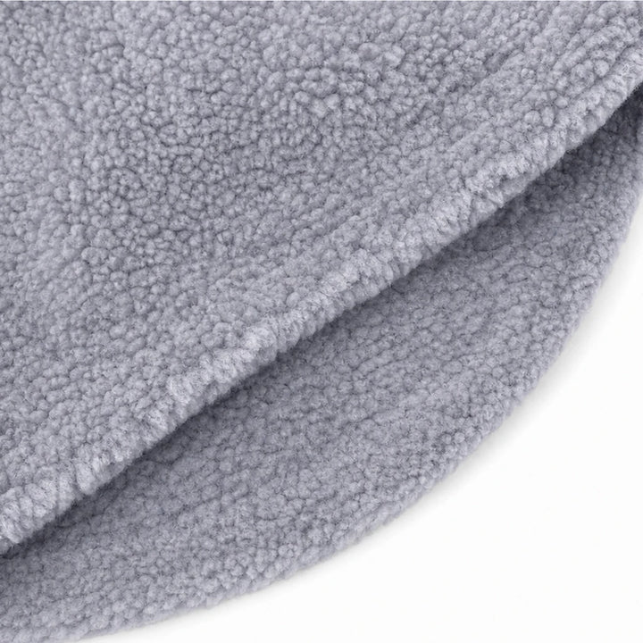 Cozy Button – Asymmetrical Hem Hooded Fleece Coat