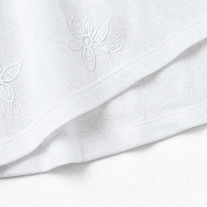 Solayne – White Lace V Neck Embroidered Look Tank Top for Women
