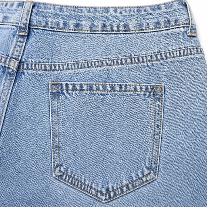 Vellara – Asymmetric Wrap Waist Wide Leg Jeans