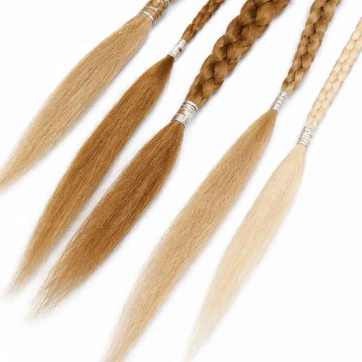 Wildera – Boho Beaded Clip-In Braid Extensions with Charms