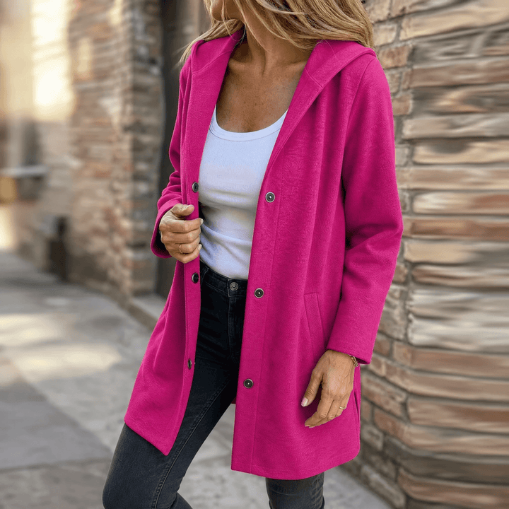 Covara – Everyday Women's Hooded Cardigan Fuchsia / S
