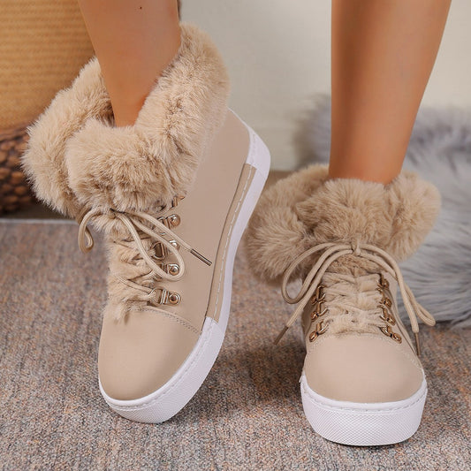 Furelle™ – Faux Fur Platform Winter Boots