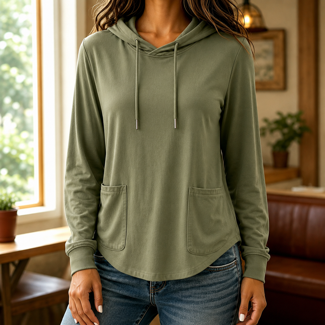 Wearbella – Drawstring Hoodie Sweater With Pockets