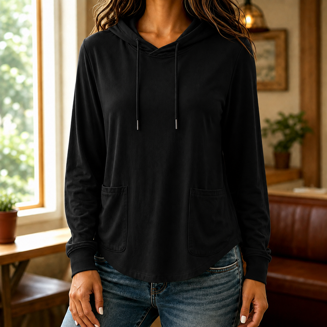 Wearbella – Drawstring Hoodie Sweater With Pockets