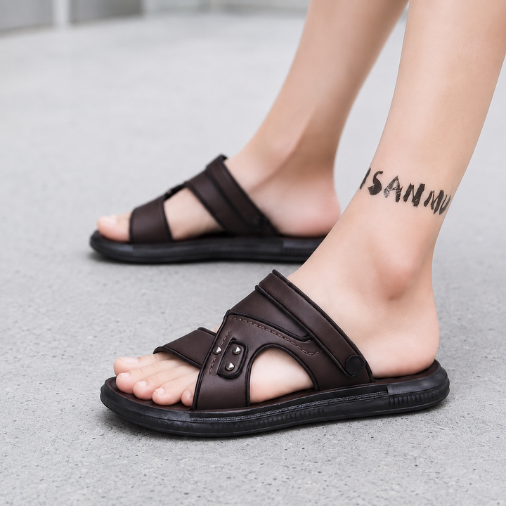 Solestride – Massaging Footbed Comfort Slide Sandals