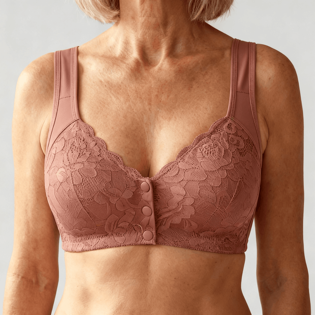 Daintybra – Easy Snap Bra for All Day Comfort Dusty Rose