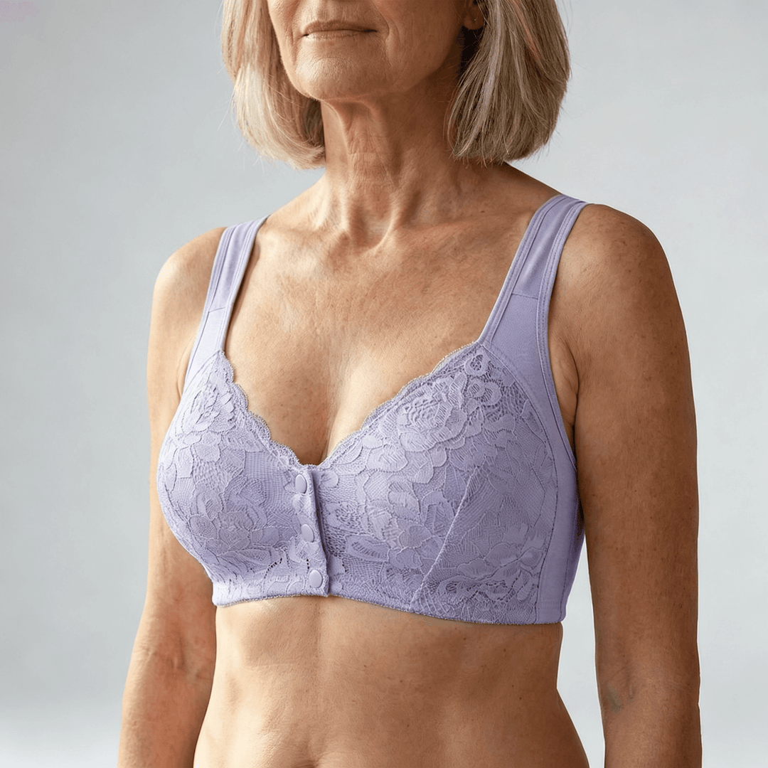 Daintybra – Easy Snap Bra for All Day Comfort Lavender / 36
