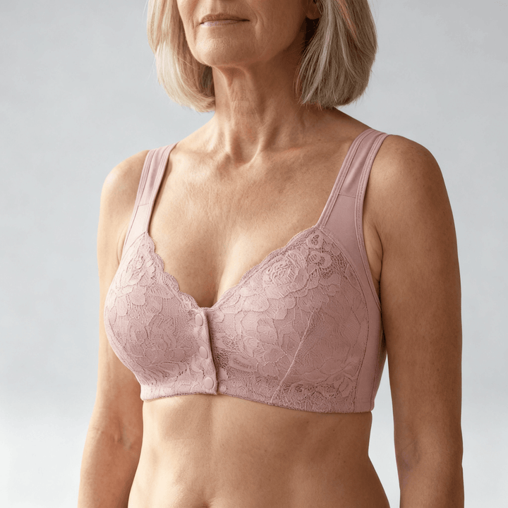 Daintybra – Easy Snap Bra for All Day Comfort Light Pink / 36