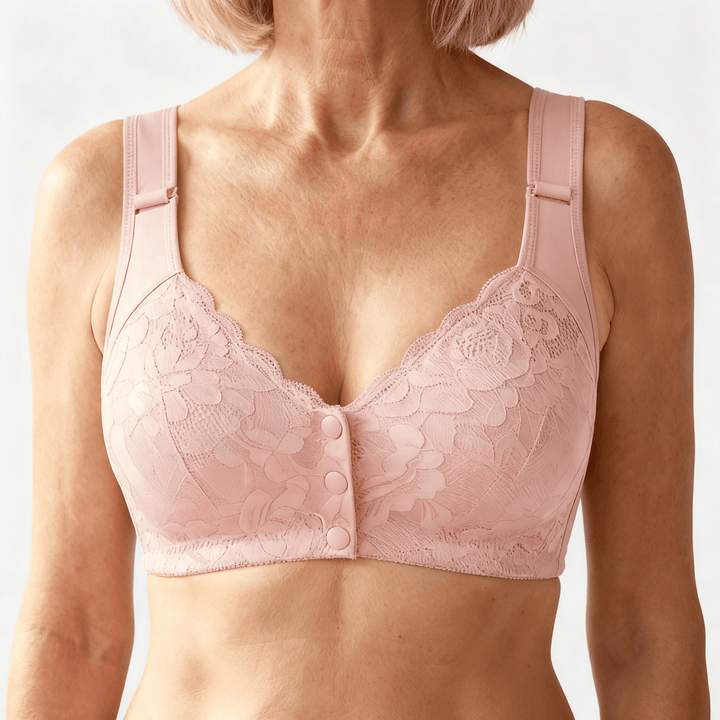 Daintybra – Easy Snap Bra for All Day Comfort Light Pink