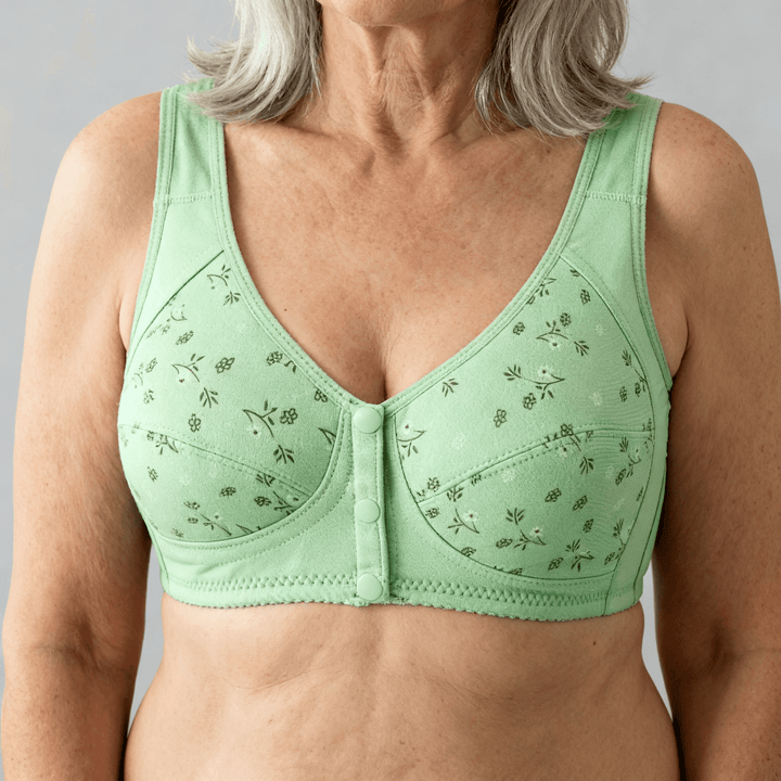 DaisyBra – Wireless Front Closure Comfort Bra Light green / 36