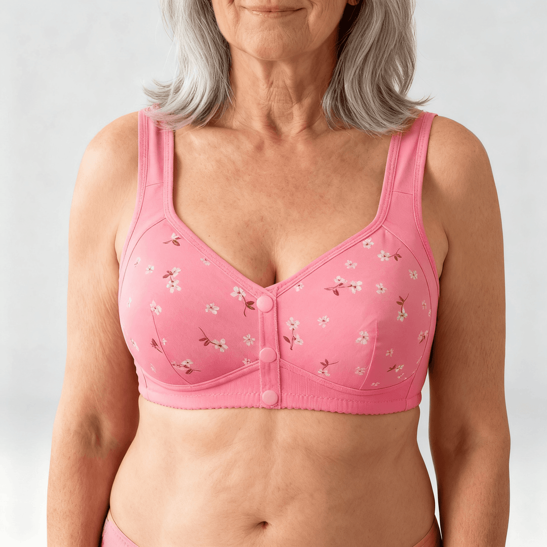 DaisyBra – Wireless Front Closure Comfort Bra Pink