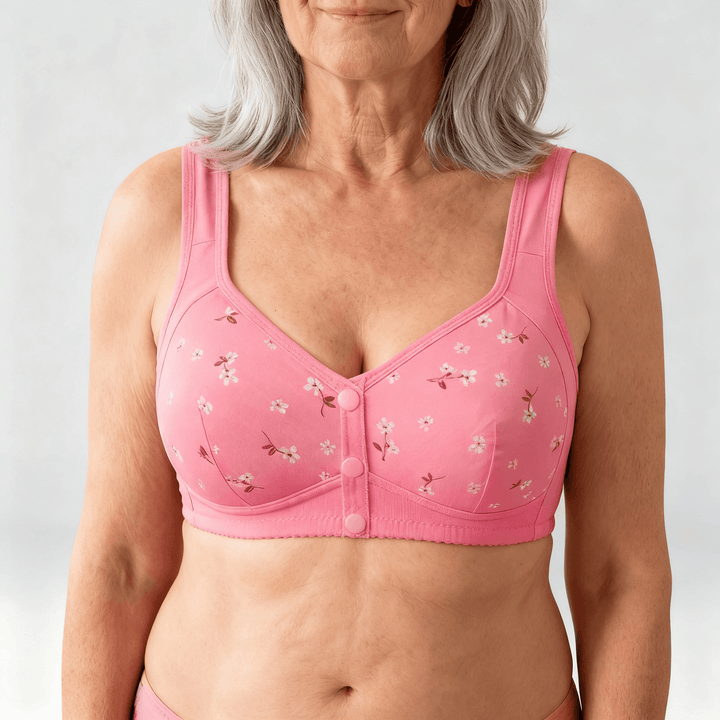 DaisyBra – Wireless Front Closure Comfort Bra Pink