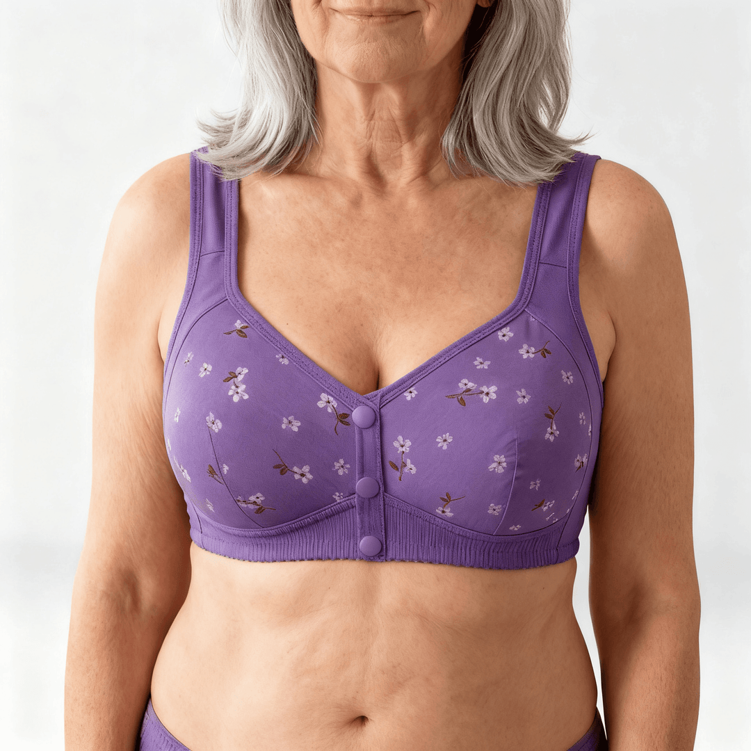 DaisyBra – Wireless Front Closure Comfort Bra Purple