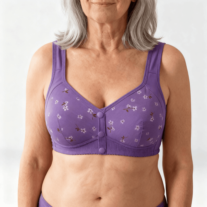DaisyBra – Wireless Front Closure Comfort Bra Purple