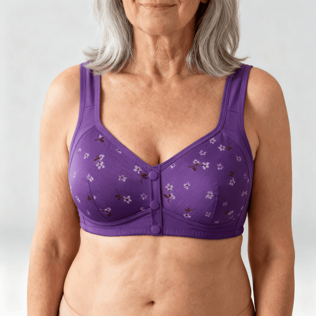 DaisyBra – Wireless Front Closure Comfort Bra Purple