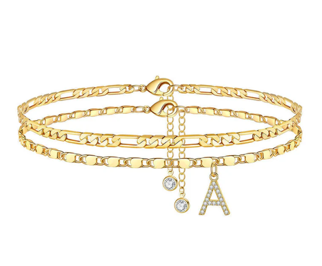 Letterly – Letter Layered Anklet