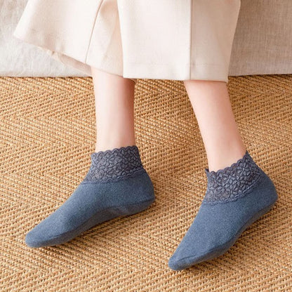Feeluxe™ – Warm Lace Trim Anti-Slip Socks (1+2 Free)
