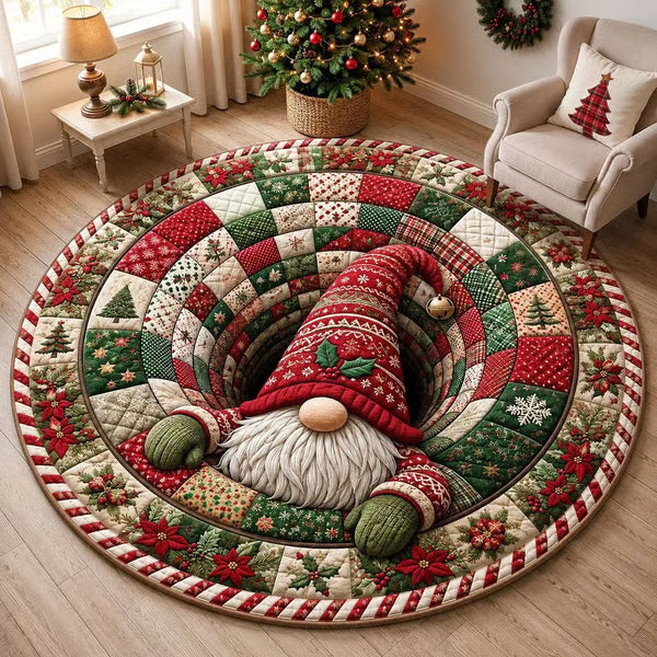 Merry Mirage – 3D Swirl Quilted Christmas Rug