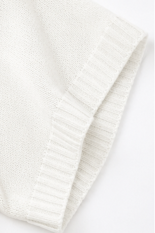 Loungel – Distressed Open-Knit Drawstring Hoodie