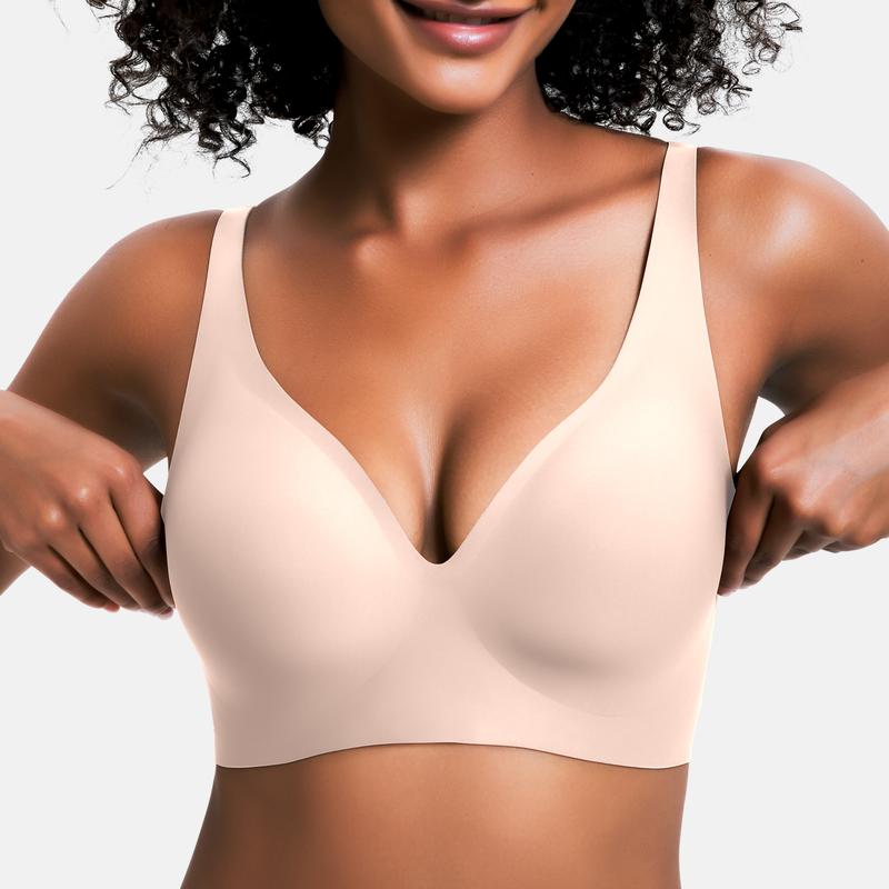 Vellé – Women’s V-Neck Seamless Jelly Bra