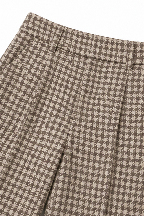 Composure – Plaid Double-Breasted Blazer & Wide-Leg Pants Set
