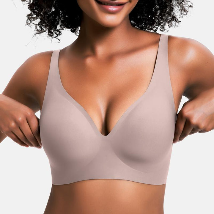 Vellé – Women’s V-Neck Seamless Jelly Bra