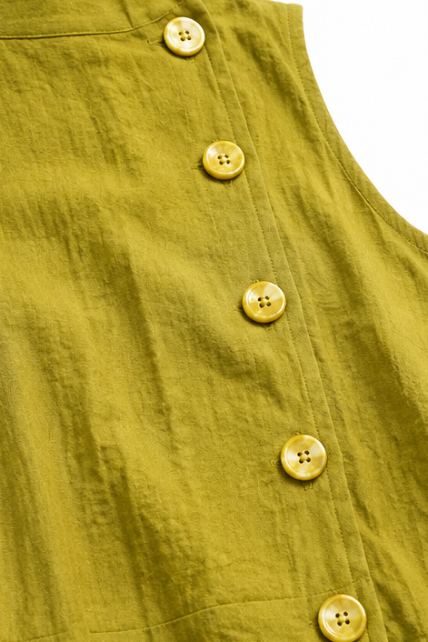 Sunvela – Full-Placket Button-Front Sleeveless Maxi Dress