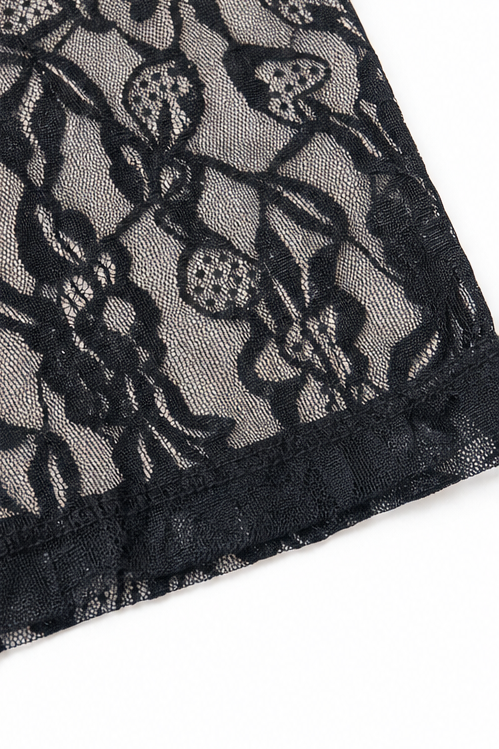 Vironne – Sheer Lace-Look Opaque-Lined Leggings