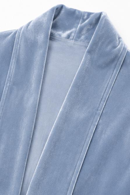 Velbourne – Double-Breasted Velvet-Look Cardigan