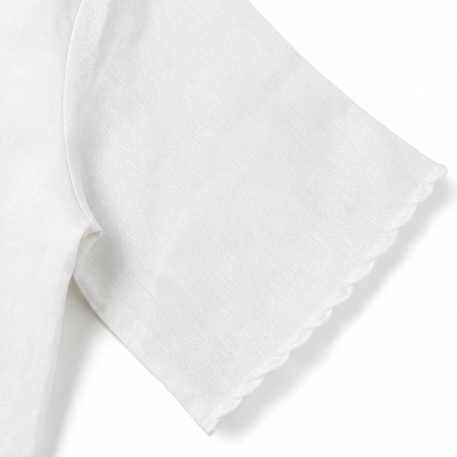 Sevella – Women's textured shawl V-neck summer tee, loose fit