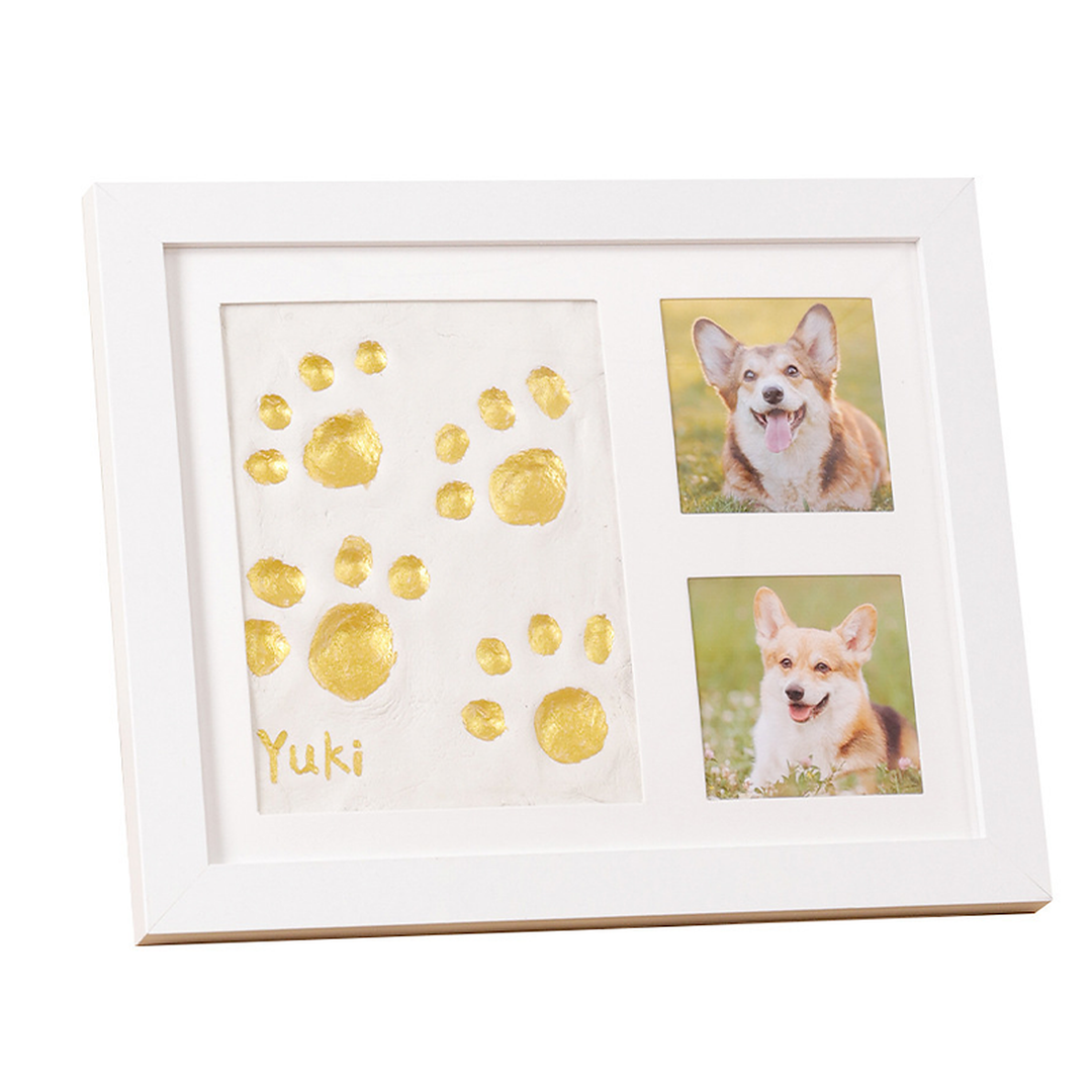 Pawprint Keepsake – Three-Window Paw Print Frame