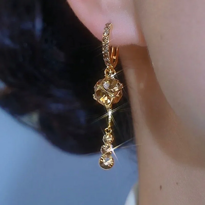 Amberelle™ – Elegant Amber Glow Earrings  (50% Off)
