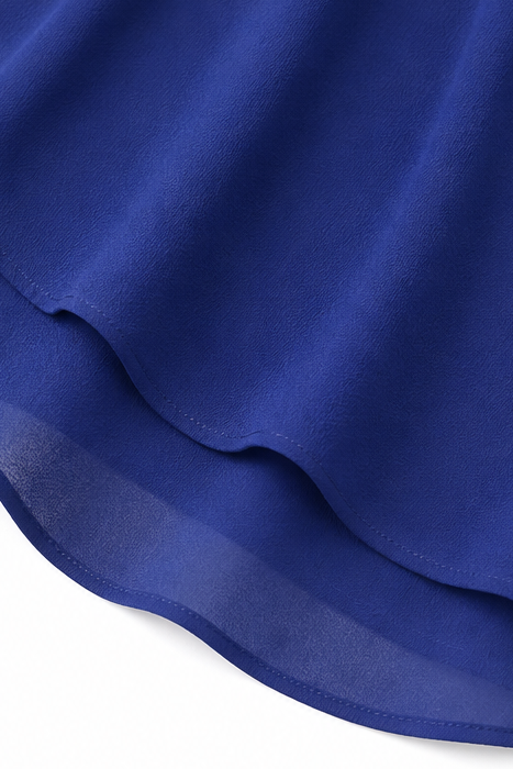Petalwren – Layered Petal-Sleeve V-Neck Top