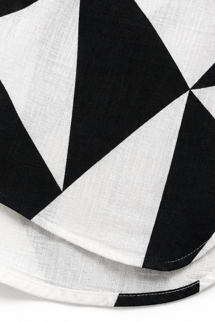 Wearlynn – Square Neck Geometric Print Blouse