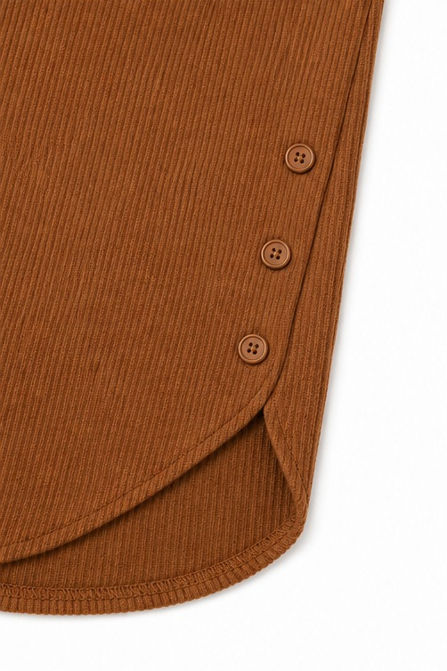 Corduvie – Button-Up Corduroy-Look Henley Top