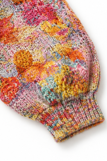 Helena – Floral Print Open-Front Knit Cardigan