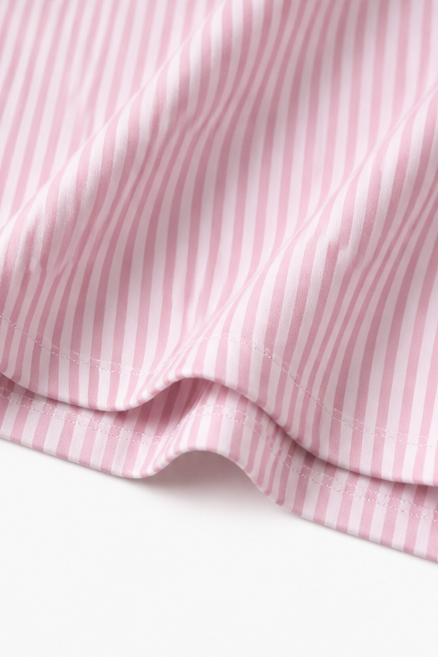 Everline – Striped Long Sleeve Zip-Up Top