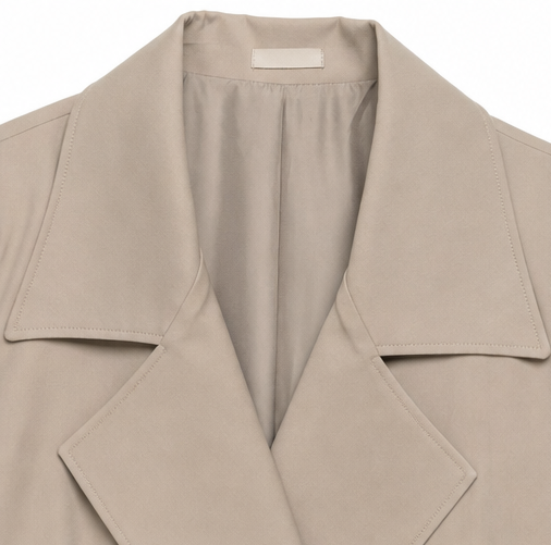 Wearbella – Belted Double-Breasted Trench Coat