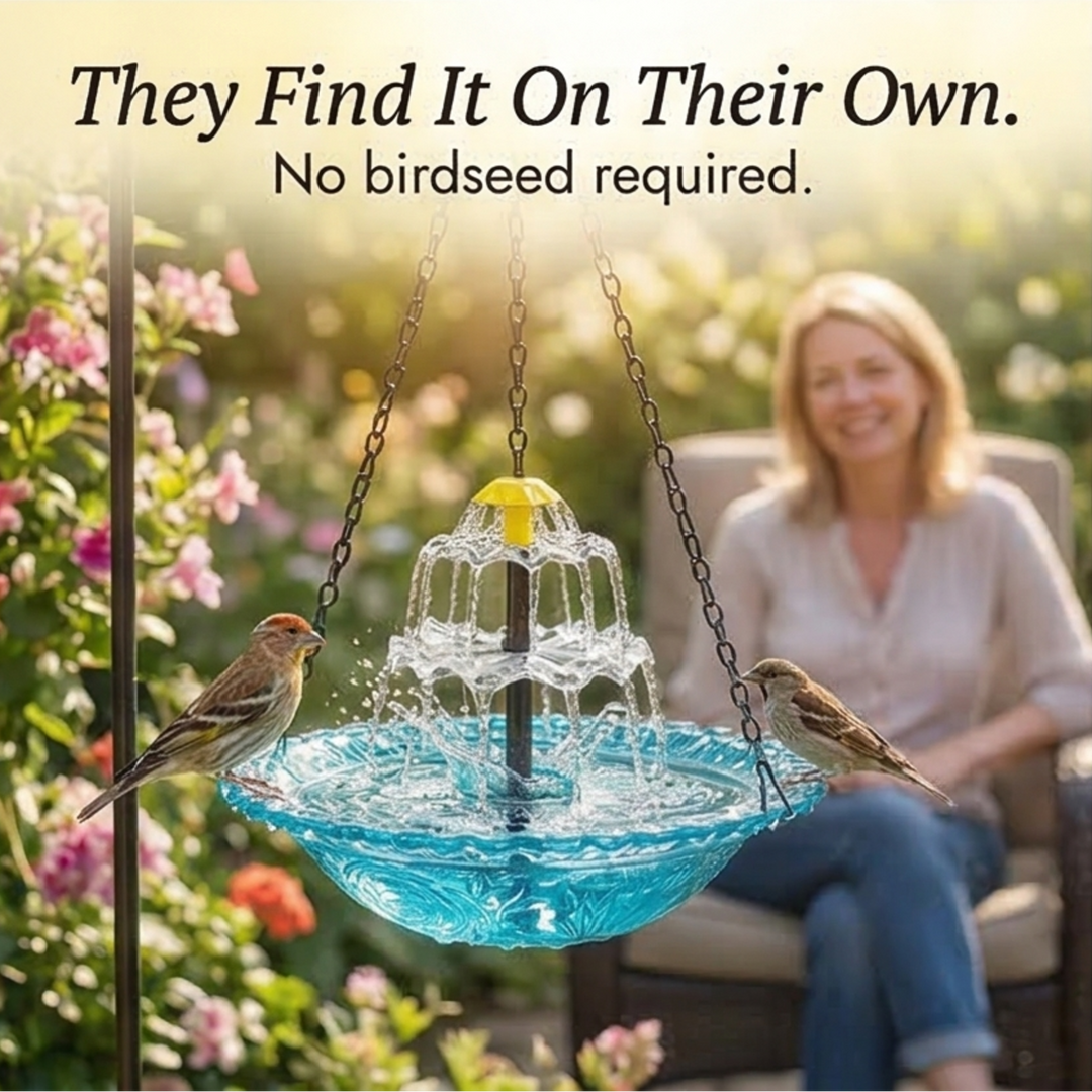 Solara - Solar Cascade Hanging Bird Fountain