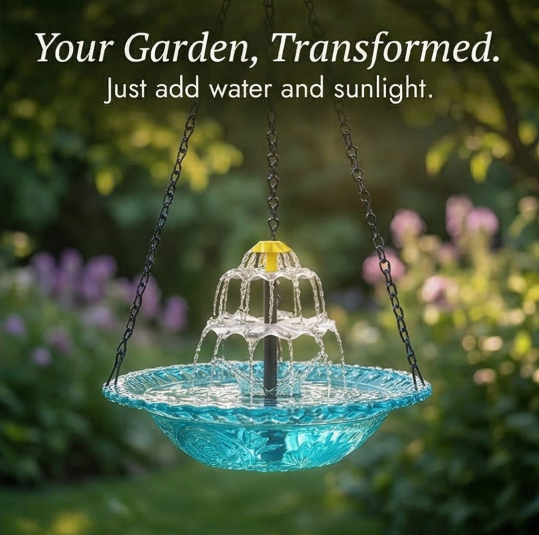 Solara - Solar Cascade Hanging Bird Fountain