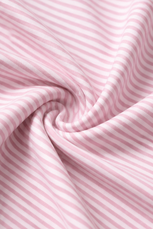 Everline – Striped Long Sleeve Zip-Up Top