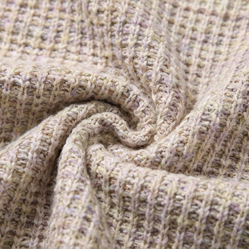Vellora – Waffle-Knit Half-Zip V-Neck Top