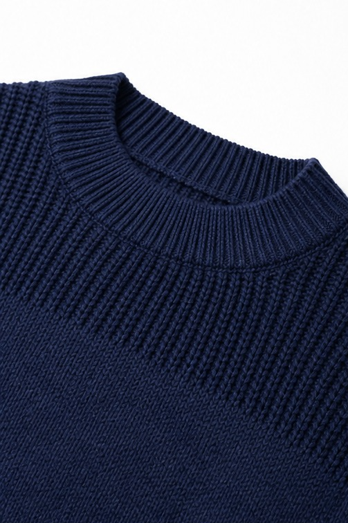 Cozelin – Ribbed Knit Dropped-Shoulder Oversized Sweater