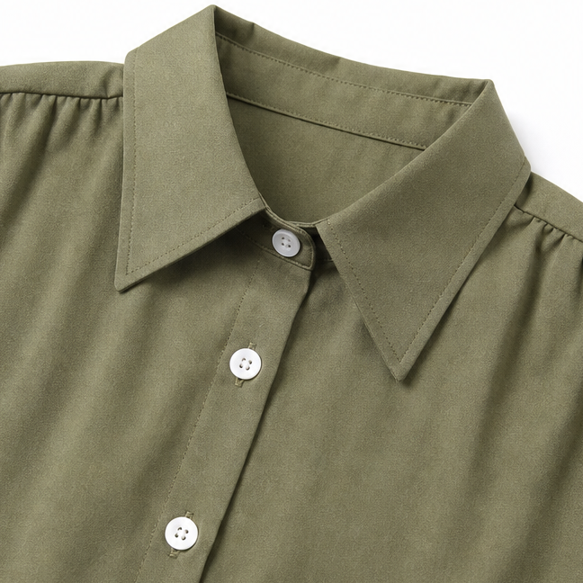 Linalle – Button-Front Linen-Look Maxi Dress