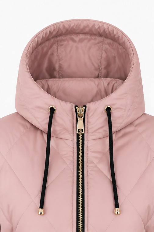 Wearbella – Quilted Hooded Zip-Front Jacket