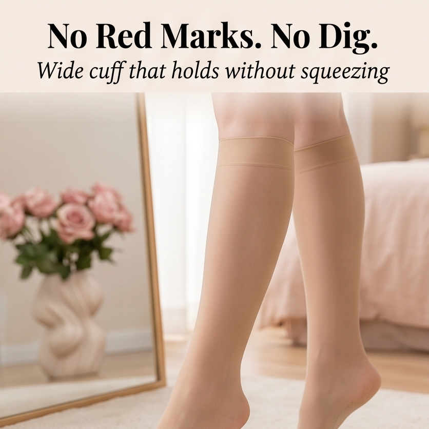 Slipnot – Non-Slip Sheer Knee-High Stockings