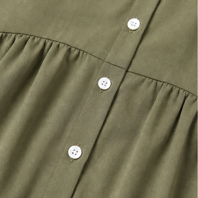 Linalle – Button-Front Linen-Look Maxi Dress
