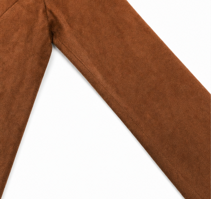 Suedeway – Zip-Front Suede-Look Maxi Dress